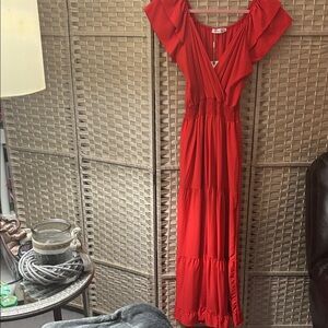 Elegant Red Maxi Dress